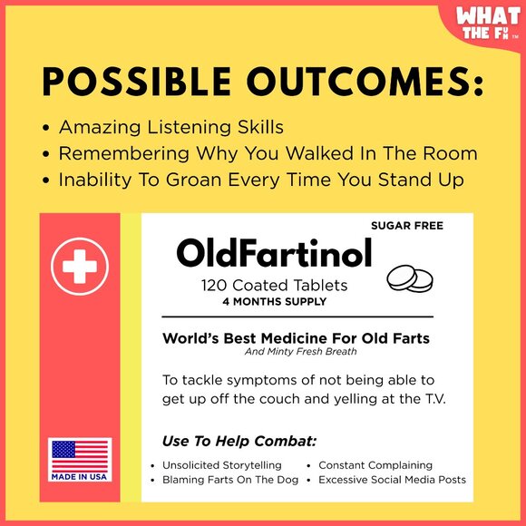 Novelty Prank Medicine Box OldFartinol Funny Prescription Gag Gift Exchange Xmas - Picture 11 of 12